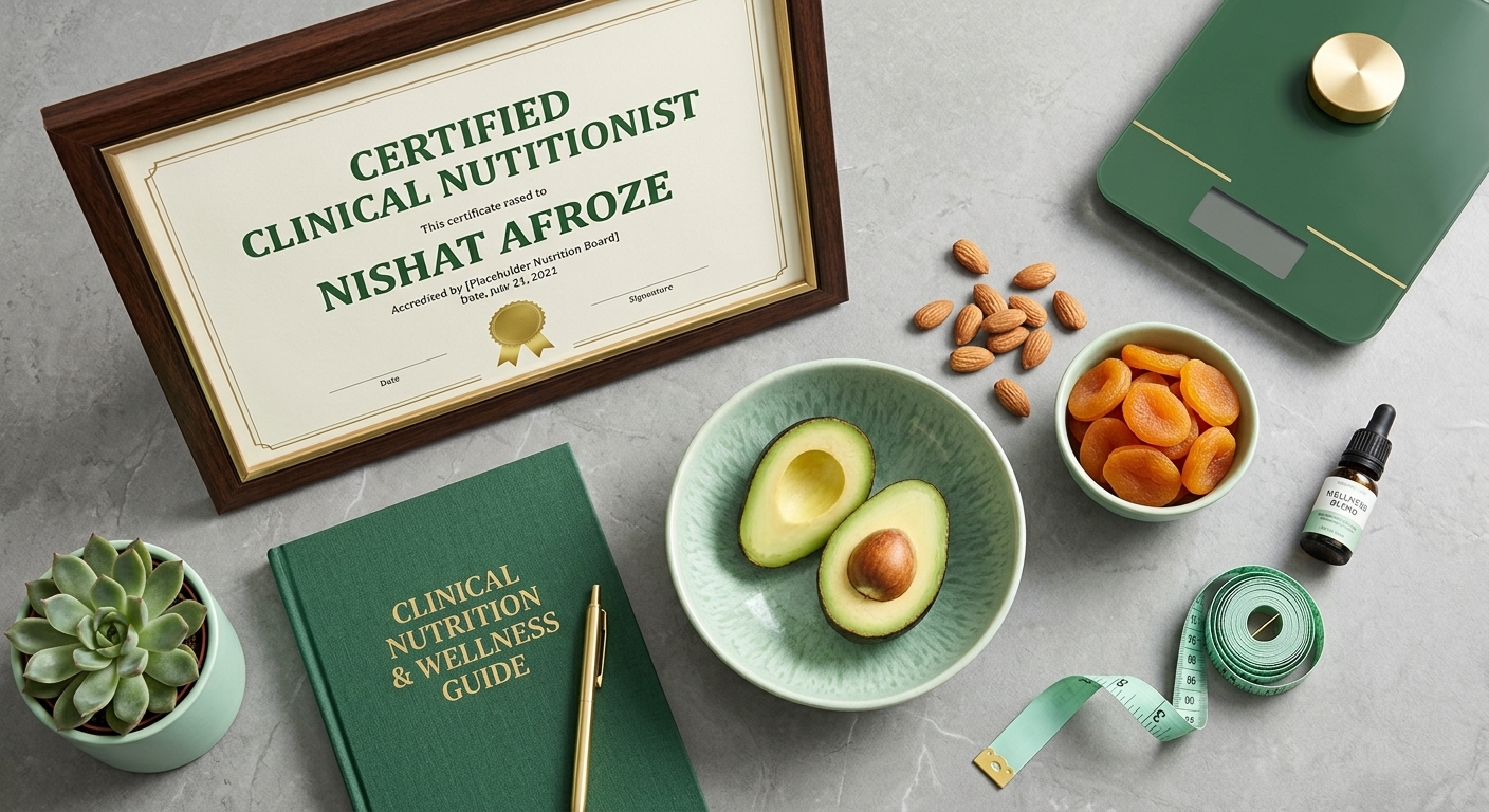 NutriNish Nishat Afroze certified nutritionist personalized meal planning and science based wellness guide